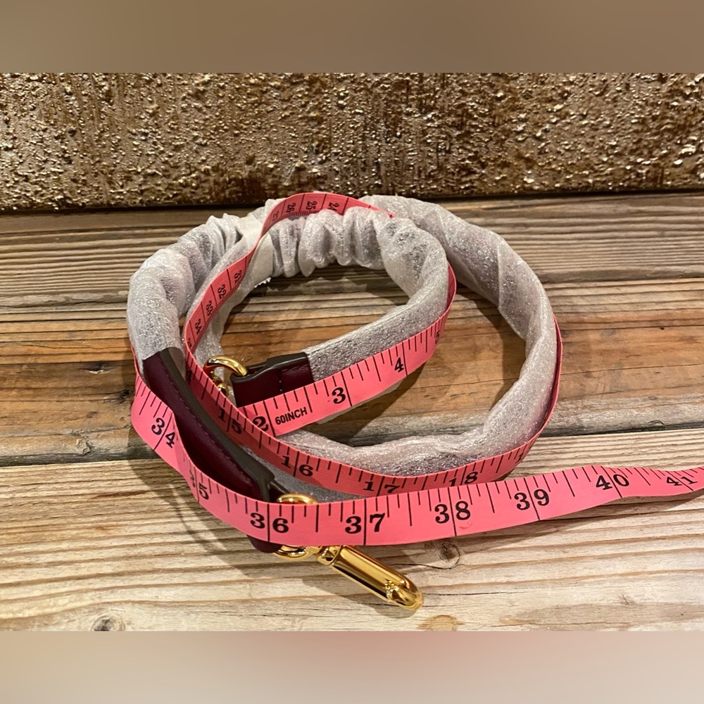 NWT rich burgundy leather purse/shoulder bag strap with gold tone hardware - Picture 4 of 4